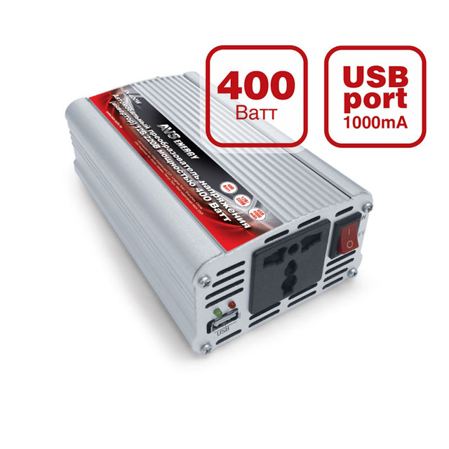 Автомобильный инвертор AVS IN-400W купить