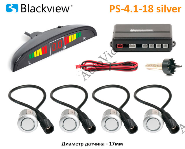 Парктроник на задний бампер Blackview PS-4.1-18 Silver