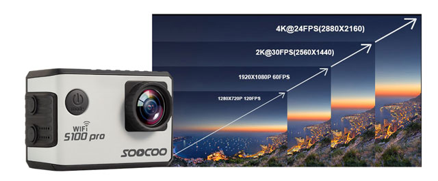 Портативная камера для подводной съемки SOOCOO S100 Pro