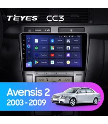 Штатная магнитола Teyes CC3 9" 3+32G для Toyota Avensis 2003-2009