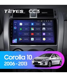 Штатная магнитола Teyes CC3 9" 3+32G для Toyota Corolla 10 E140 E150 2006-2013