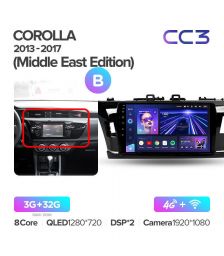 Штатная магнитола Teyes CC3 9" 3+32G для Toyota Corolla 2013-2016