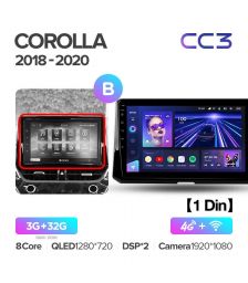 Штатная магнитола Teyes CC3 10" 3+32G для Toyota Corolla 2018-2020