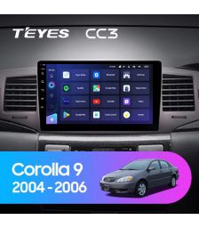 Штатная магнитола Teyes CC3 9" 4+32G для Toyota Corolla 9 E120 2004-2006