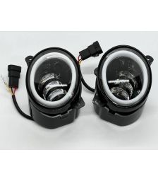 Противотуманные LED фары на Lada Granta 30W с кольцом