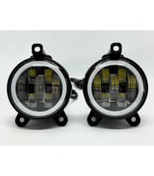 Противотуманные LED фары на Lada Priora 1 70W с кольцом (Лада Приора)