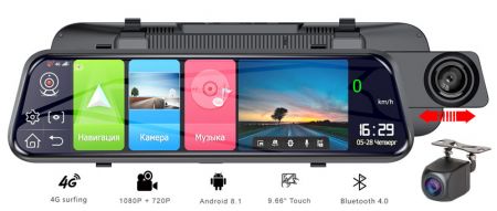 Blackview GX9 видеорегистратор зеркало на Андроид