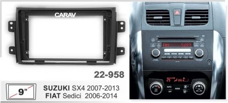 Переходная рамка 9.0" для Suzuki SX4 2006-2013