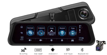 Зеркало с видеорегистратором RECXON GUARD V2