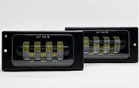 Противотуманные LED фары на Lada 2110-2115 7 линз 70W