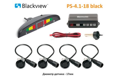Парковочная система парктроник Blackview PS-4.1-18 Black