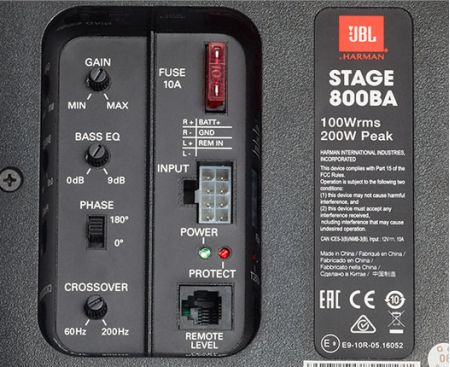 Установка и отзывы о сабвуфере JBL Stage 800BA