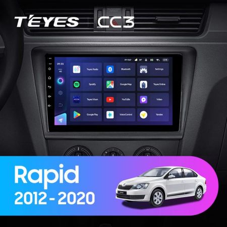 Магнитола Teyes CC3 9" 3+32G Skoda Rapid (2013-2020)