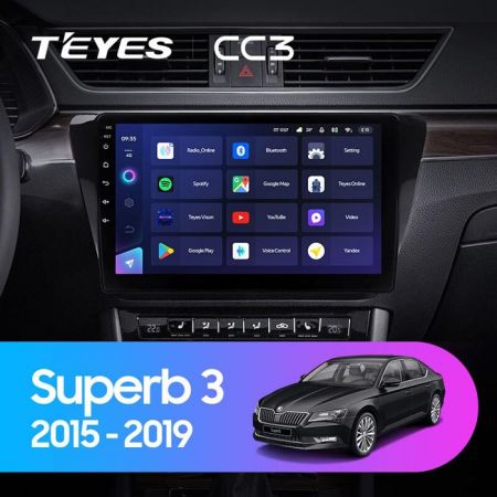 Магнитола Teyes CC3 10.2" 3+32G Skoda SuperB (2015-2019)