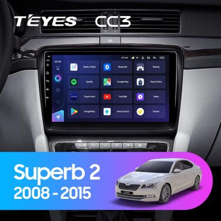 Магнитола Teyes CC3 10.2" 3+32G Skoda SuperB (2008-2015)