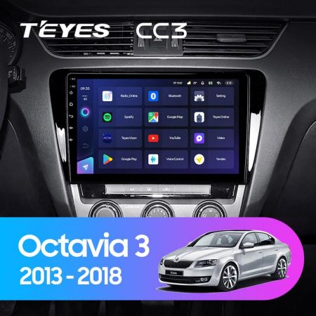 Магнитола Teyes CC3 10.2" 3+32G Skoda Octavia 3 (2013-2018)