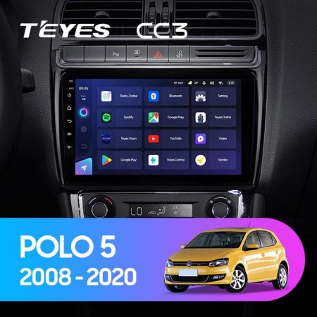 Магнитола Teyes CC3 9" 3+32G Volkswagen Polo 5 (2008-2020)