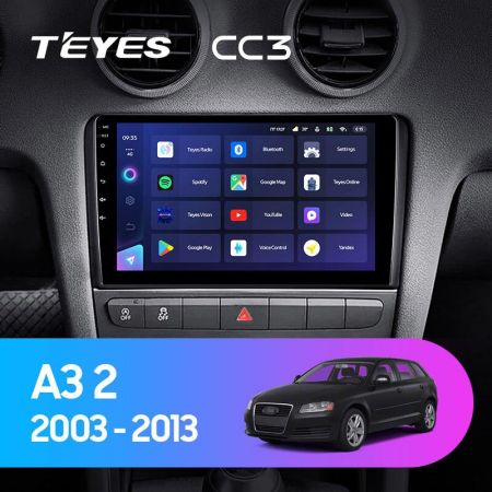 Магнитола Teyes CC3 9" 3+32G Audi A3 8P 2003-2013 S3 2006+ RS3 2011-2012
