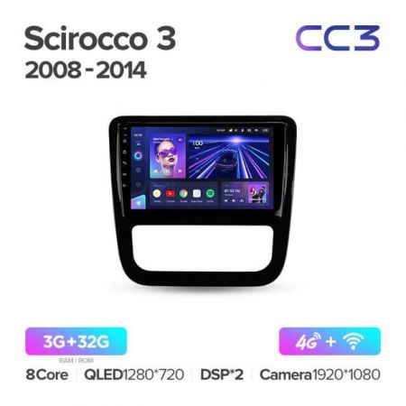 Магнитола Teyes CC3 9.0" 3+32G Volkswagen Scirocco (2008-2014)