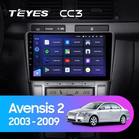 Штатная магнитола Teyes CC3 9" 3+32G для Toyota Avensis 2003-2009