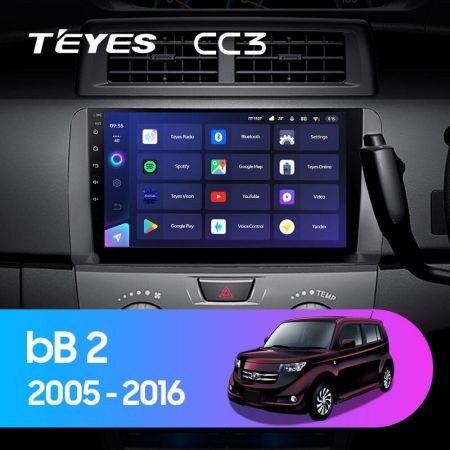 Штатная магнитола Teyes CC3 9" 3+32G для Toyota bB 2005-2016