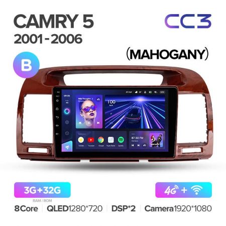 Штатная магнитола Teyes CC3 10" 3+32G для Toyota Camry 2001-2006