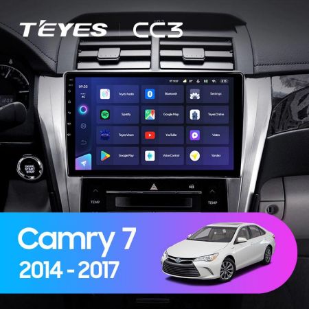 Штатная магнитола Teyes CC3 10" 3+32G для Toyota Camry 2014-2017