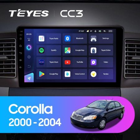 Штатная магнитола Teyes CC3 9" 3+32G для Toyota Corolla E120 E130 2000-2004
