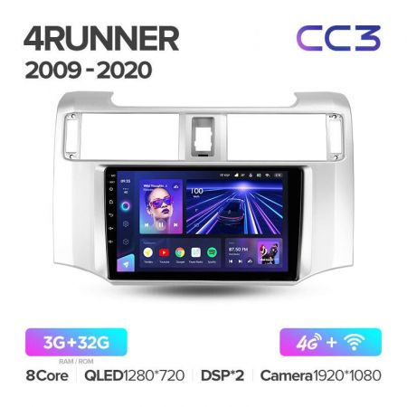 Штатная магнитола Teyes CC3 9" 3+32G для Toyota 4Runner 2009-2020