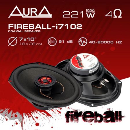 Автомобильная акустика Aura FIREBALL-i7102