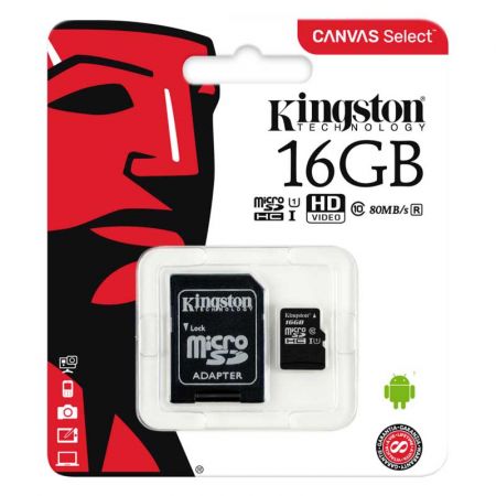 Карта памяти microsd kingston 16gb class 10