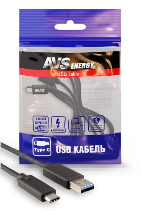 Кабель AVS TC-31 Type C (1м) USB 2.0
