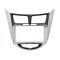 Переходная рамка 9" HYUNDAI Solaris 2011-2017 (BLACK/SILVER)